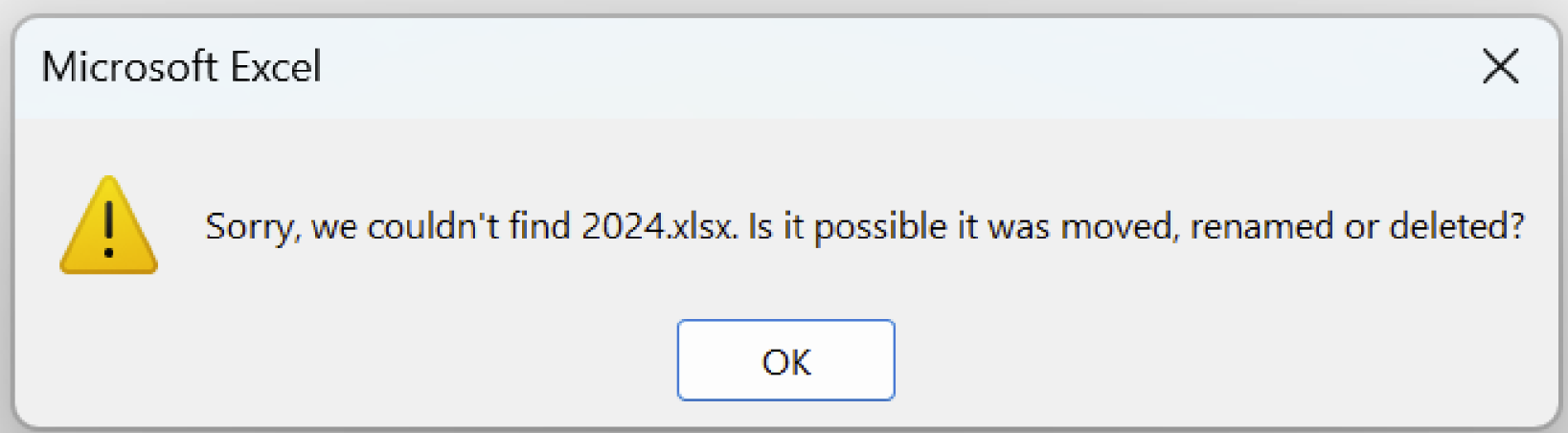 Microsoft Excelで.xlsxファイルを開けません