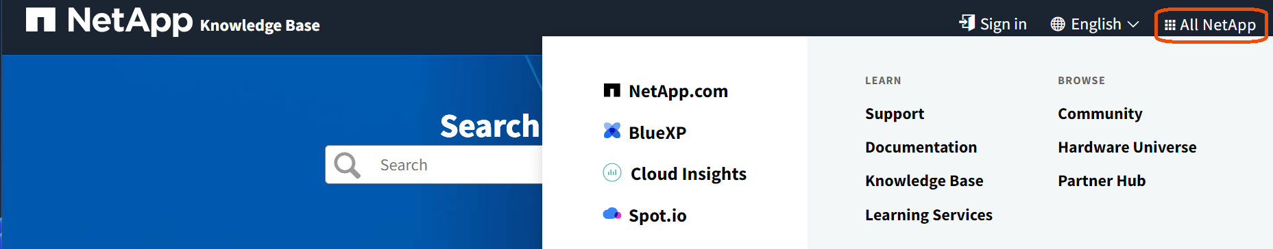 TV.pngのないすべてのNetApp