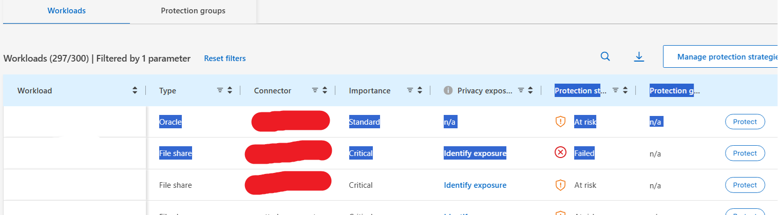 Ransomware Protection workloads in BlueXP pointing to old connector