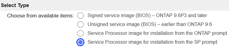 SP / BMC FW selection